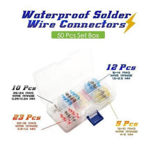 Load image into Gallery viewer, Waterproof Solder Wire Connectors - 50PCS - Heat Shrink Soldering Sleeve Terminals Insulated Waterproof Butt Wire Connectors Electrical Wire Soldered Terminals